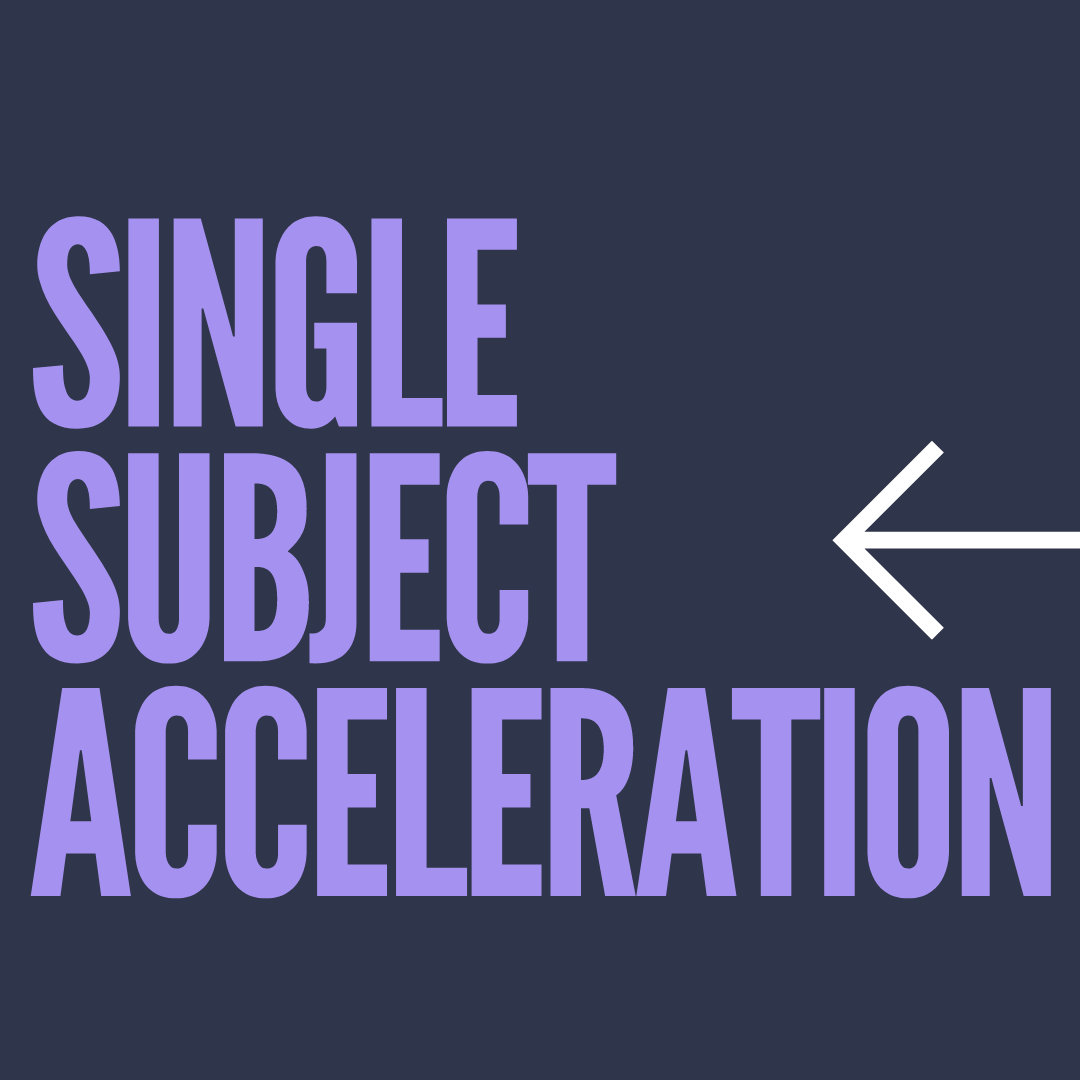  single subject acceleration